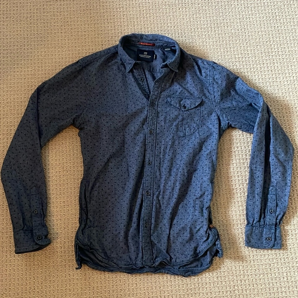 Scotch & Soda Heart Breaker Regular Button Down - Medium Regular
